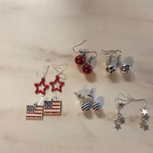4th of July earring set